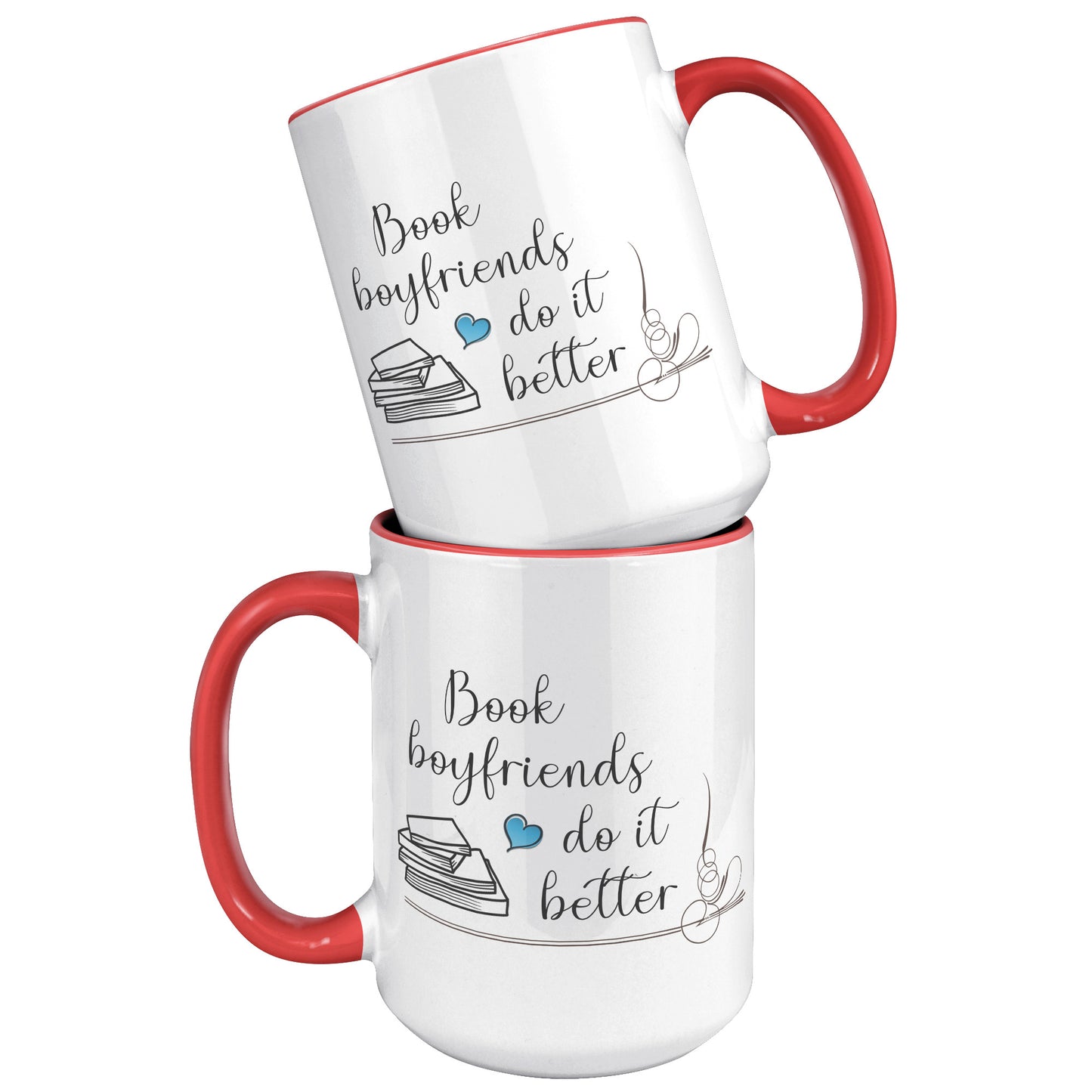 Book Boyfriends - Color Accent Mug (15oz)