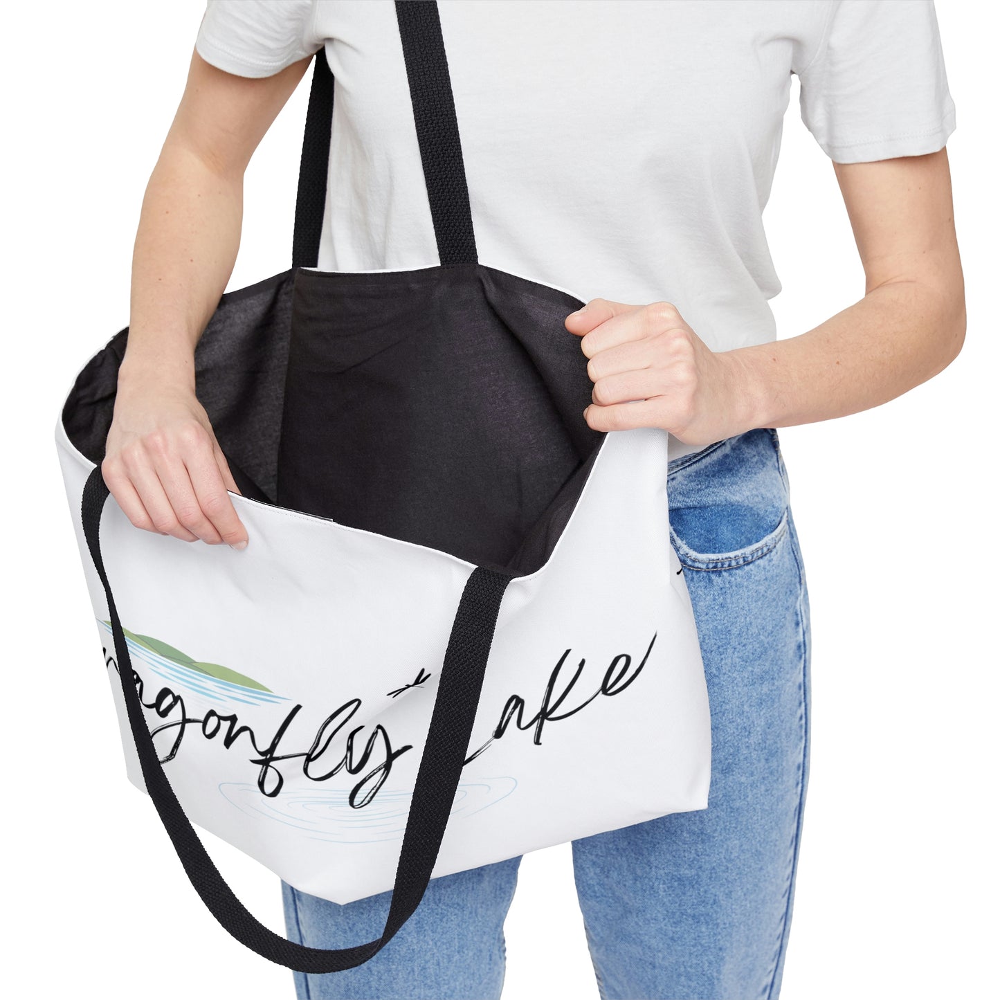 Dragonfly Lake weekender tote bag