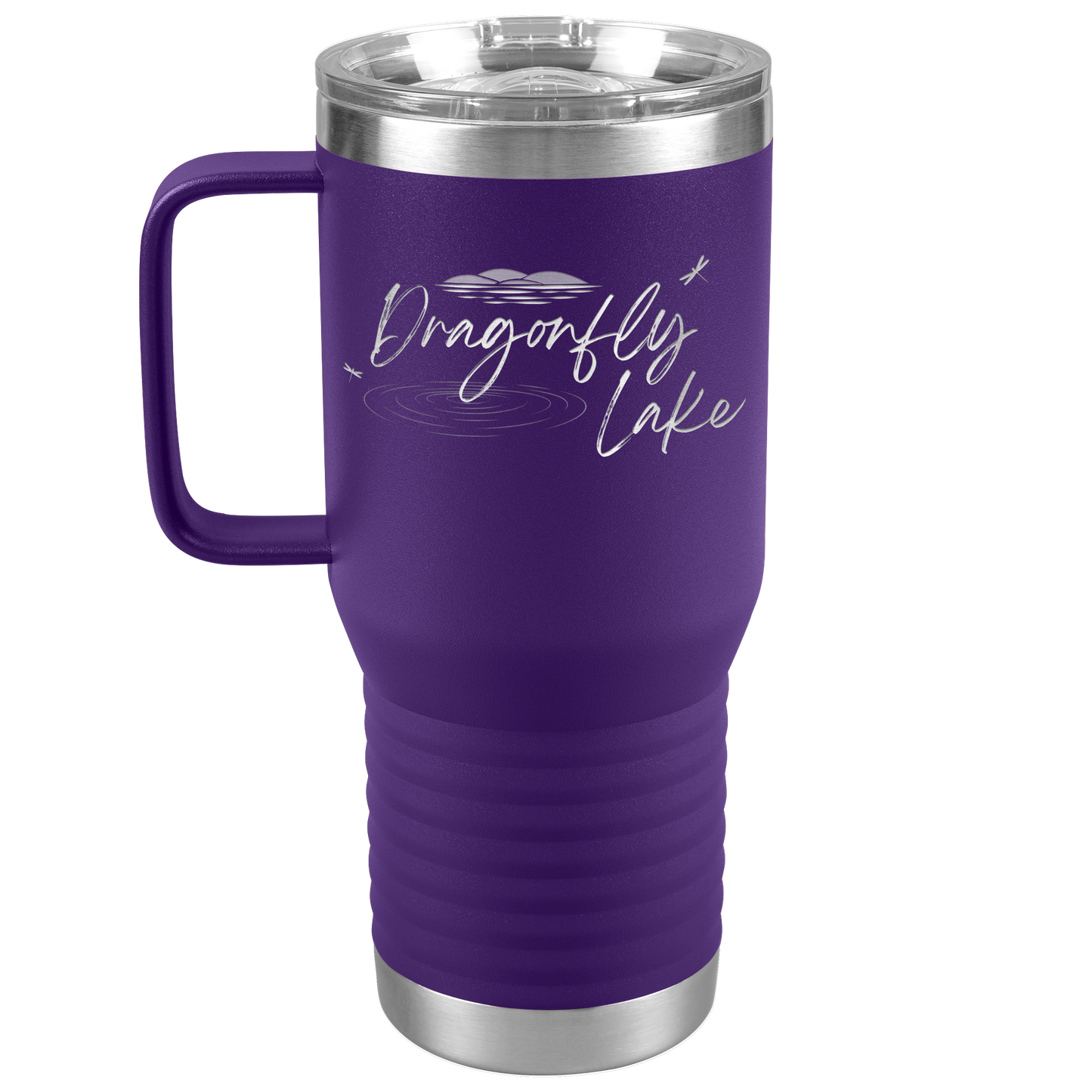 Dragonfly Lake Travel Tumbler w/handle (20oz)