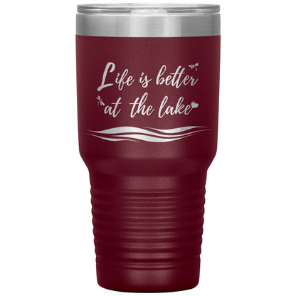 Life is better at the lake - Large Tumbler