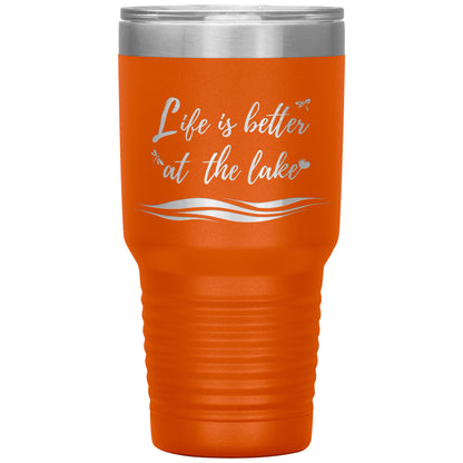 Life is better at the lake - Large Tumbler