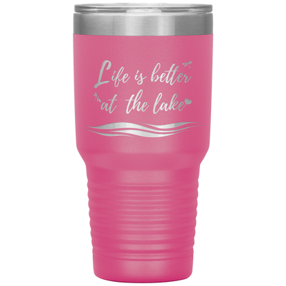 Life is better at the lake - Large Tumbler