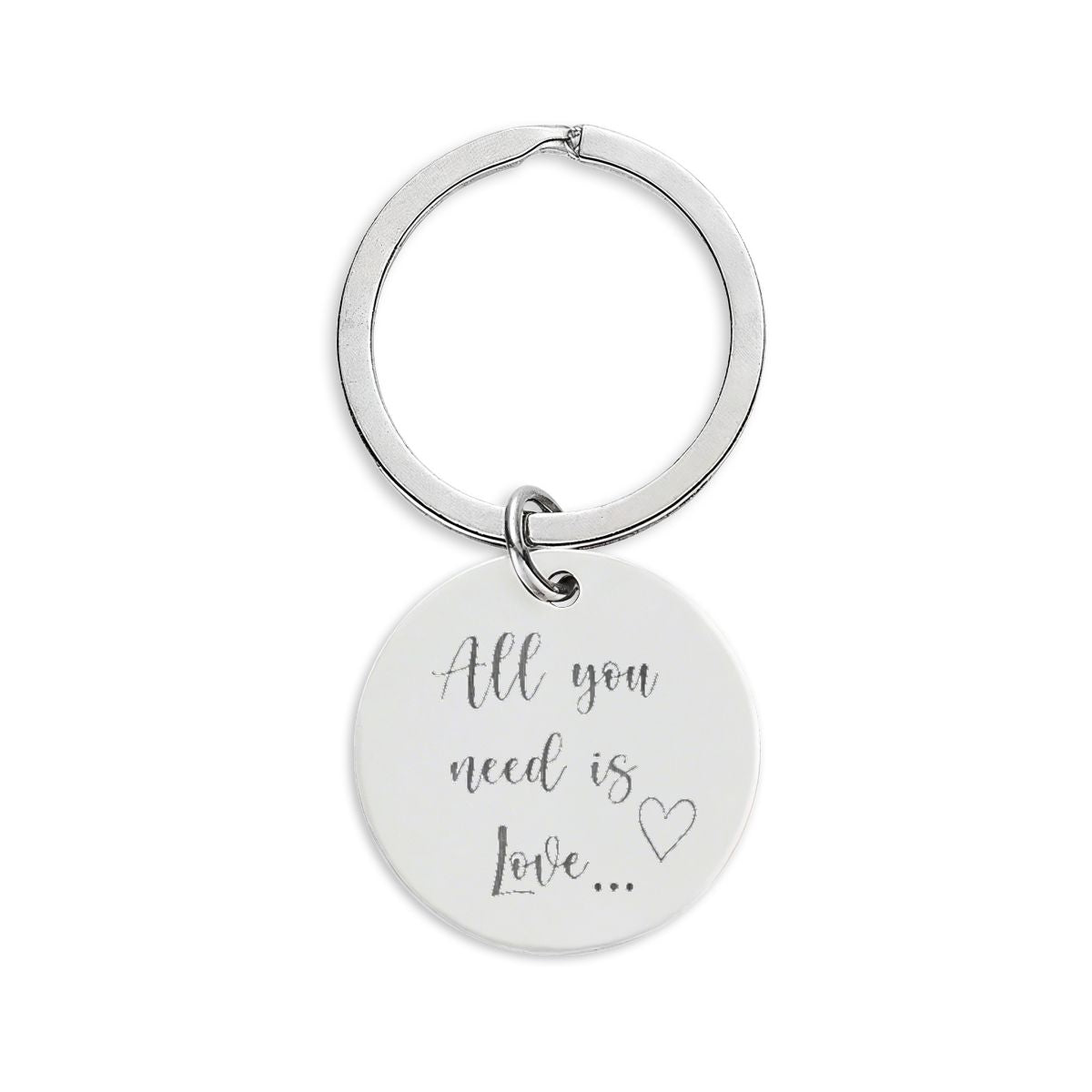 Stainless Steel Round Keychain (Engraving)