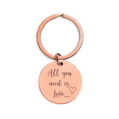 Stainless Steel Round Keychain (Engraving)