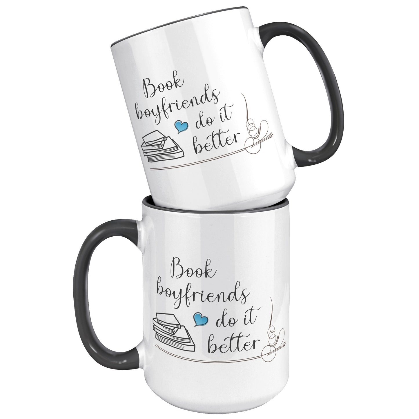 Book Boyfriends - Color Accent Mug (15oz)