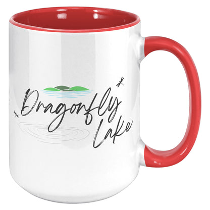 Dragonfly Lake Color Accent Mug (15oz)