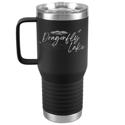 Dragonfly Lake Travel Tumbler w/handle (20oz)