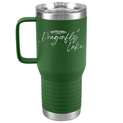 Dragonfly Lake Travel Tumbler w/handle (20oz)