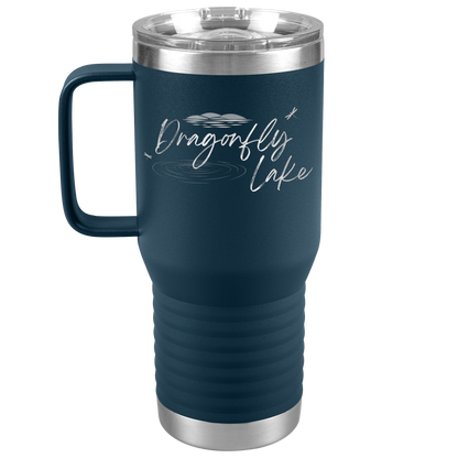 Dragonfly Lake Travel Tumbler w/handle (20oz)